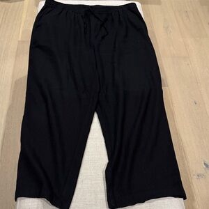 Old Navy Black linen wide leg pants women’s